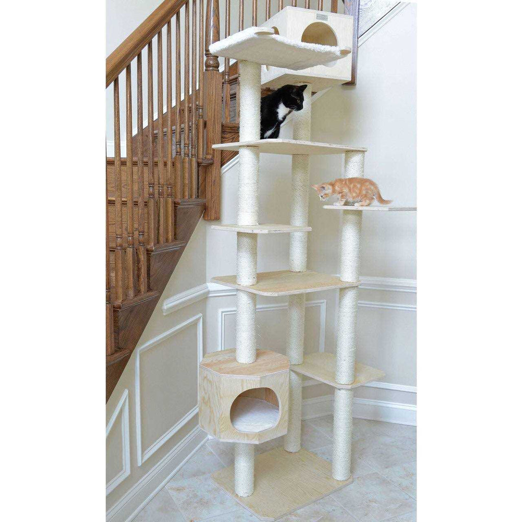 89-Inch Seven Levels Real Wood Cat Tree U4667