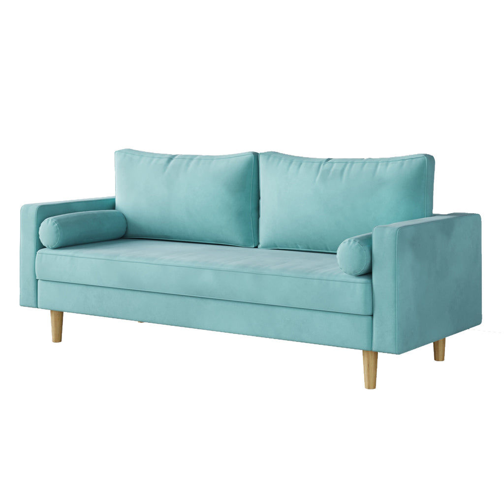Modern Green Velvet Double Seat Sofa Y9281