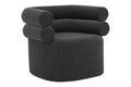 Black Boucle Swivel Chair H658274