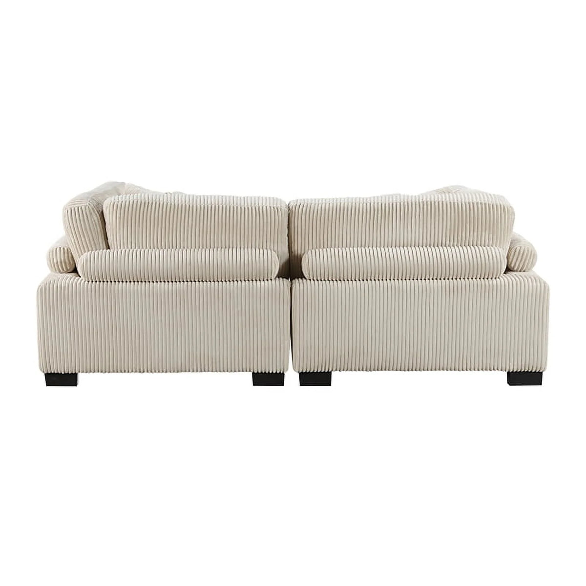 Beige Corduroy Loveseat S529
