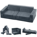Gray 9-Pieces Kids Sofa Couch A6146