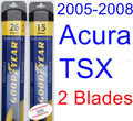 Acura TSX Replacement Wiper Blade Set of 2 G544405