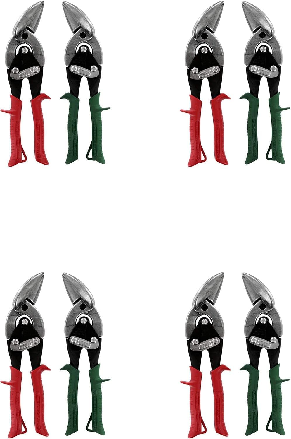 Aviation Snip Set, Left and Right Cut Offset Tin Cutting Shears, Forged Blade, Comfort Grips, Pack of 2 O9770