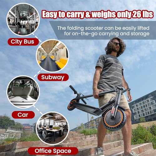 Electric Scooter with 8.5" Solid Tires, 500W Motor, 19MPH Max Speed J539967