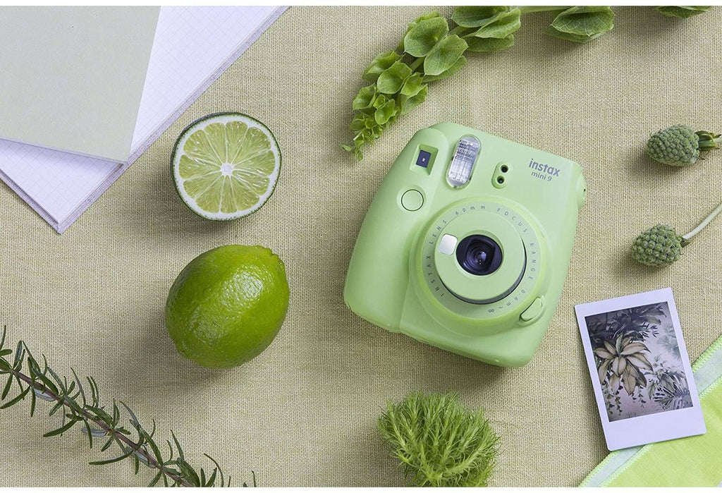 Lime Green Instant Film Camera with Case and Twin Pack Film W4092