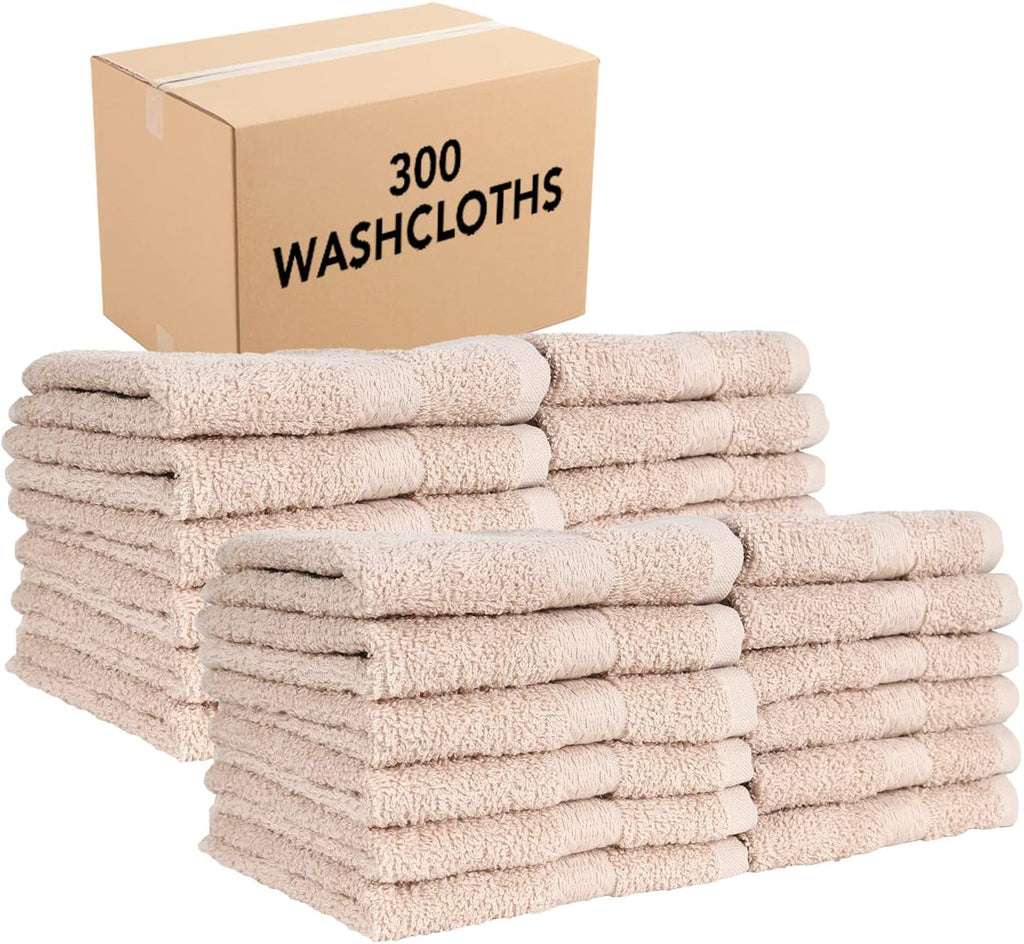 Beige Bulk Washcloths 300 Case Pack U369