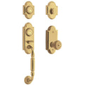 Polished Brass Colonial Knob Handleset T4973