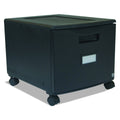Black Single-Drawer Mobile Filing Cabinet G37456