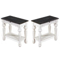 24" Wood Chair Side Table Set of 2 Q5059