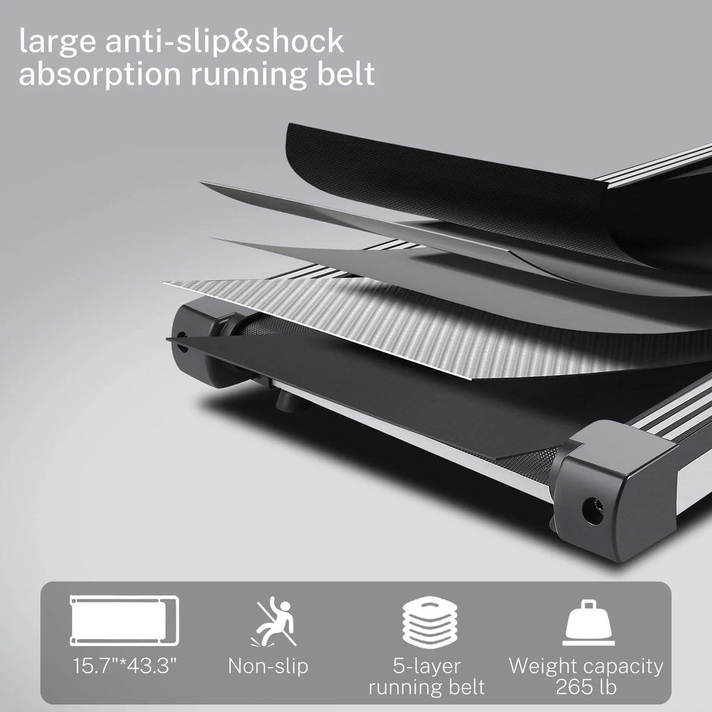 Silver Treadmill with 10 HD Touchscreen and 36 Preset Programs U8210