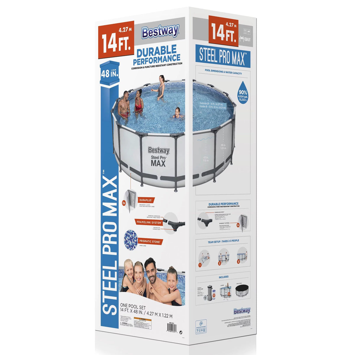 14' x 48" Round Above Ground Swimming Pool Set A735