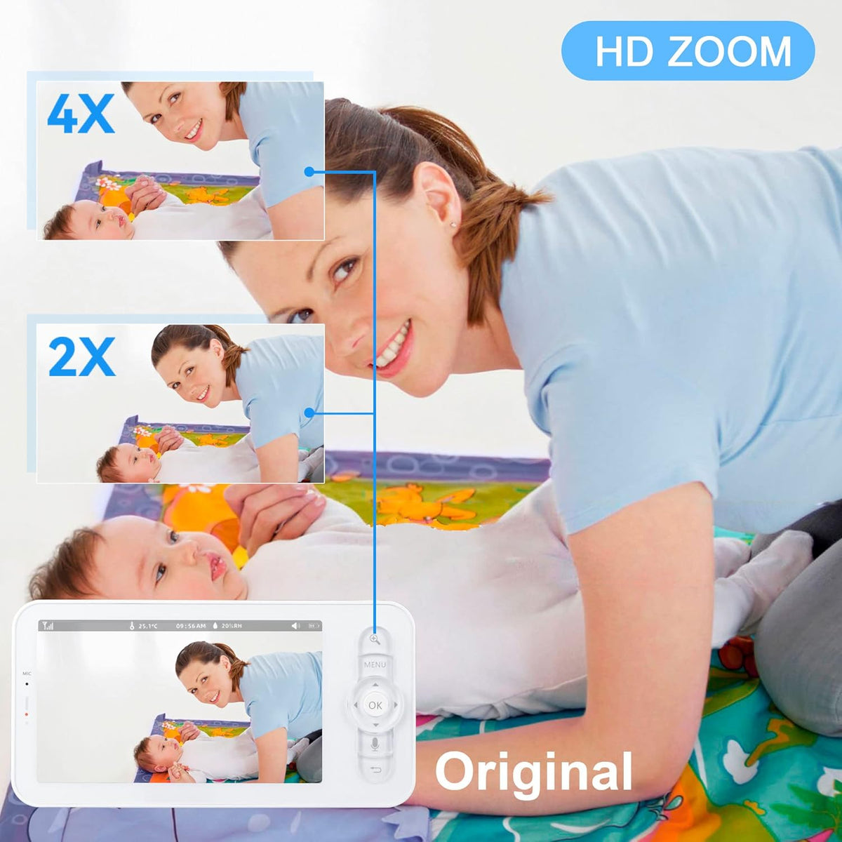 1080p WiFi Baby Monitor with App and Screen U2322