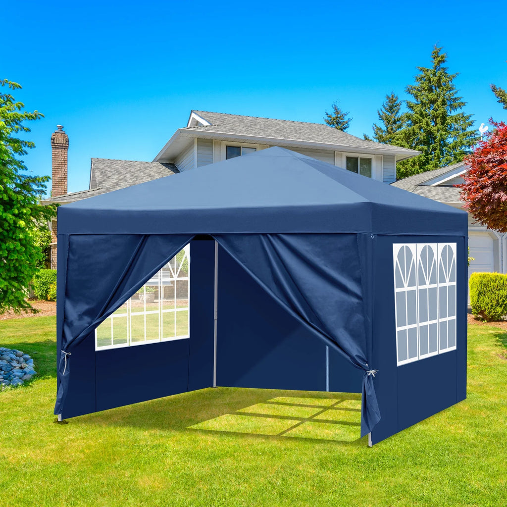 10 x 10 Pop Up Gazebo Canopy Tent with 4 Sidewalls V443651