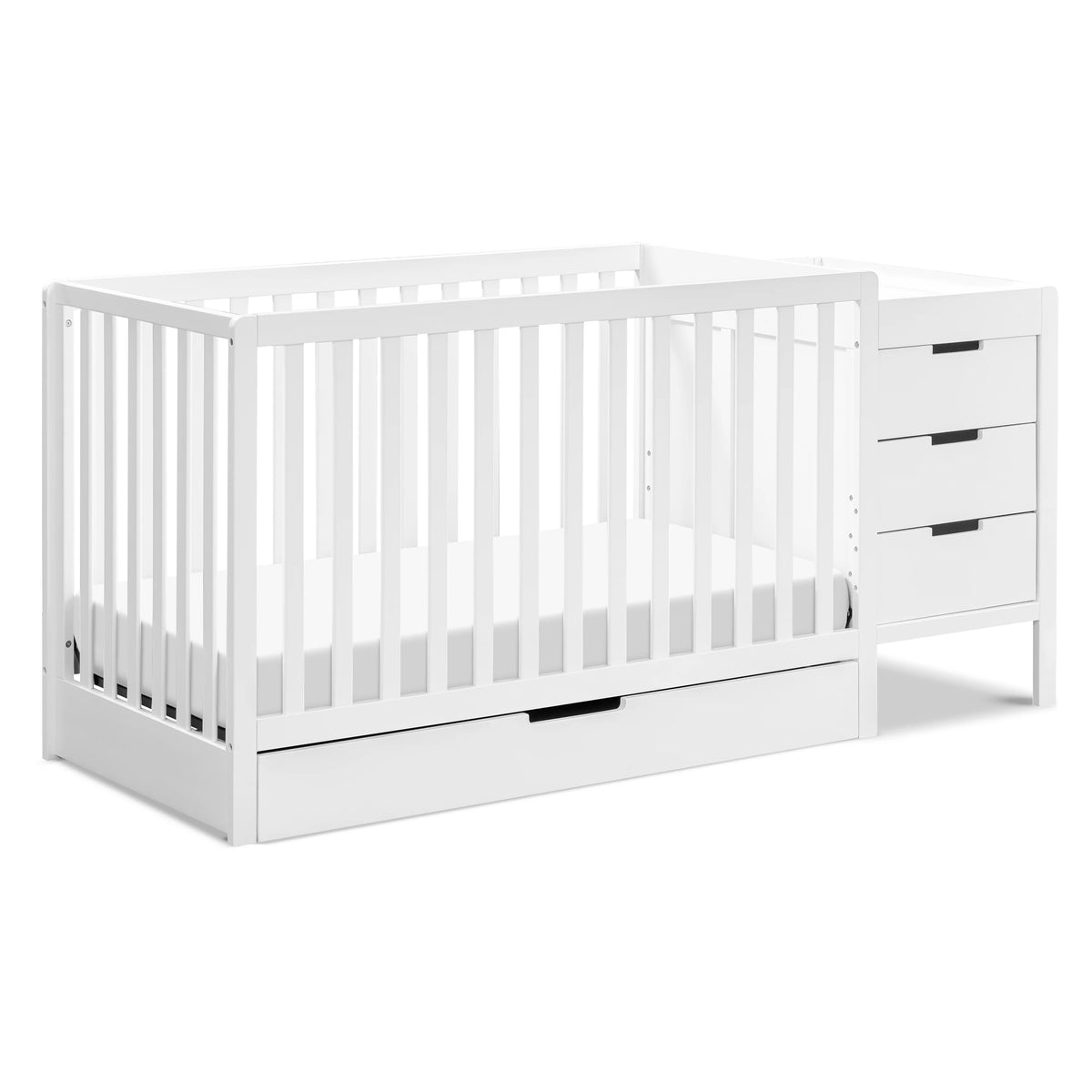4-in-1 Convertible Crib & Changer Combo in White H901651