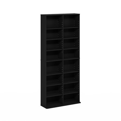 Space Saving Multimedia Storage Tower, White S34010