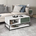 Wood Coffee Table with Steel Frame K818