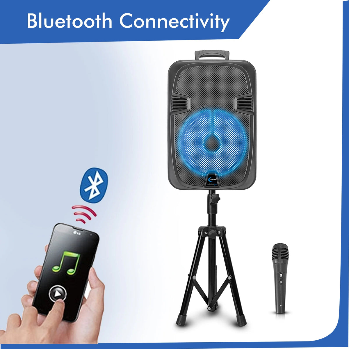 2000 Watts Rechargeable 12 Inch Bluetooth LED Speaker O874105