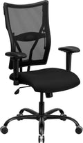 Black Mesh Big & Tall Office Chair with Arms H42663