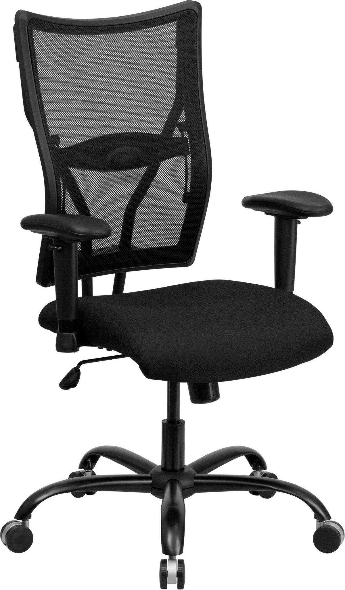 Black Mesh Big & Tall Office Chair with Arms H42663