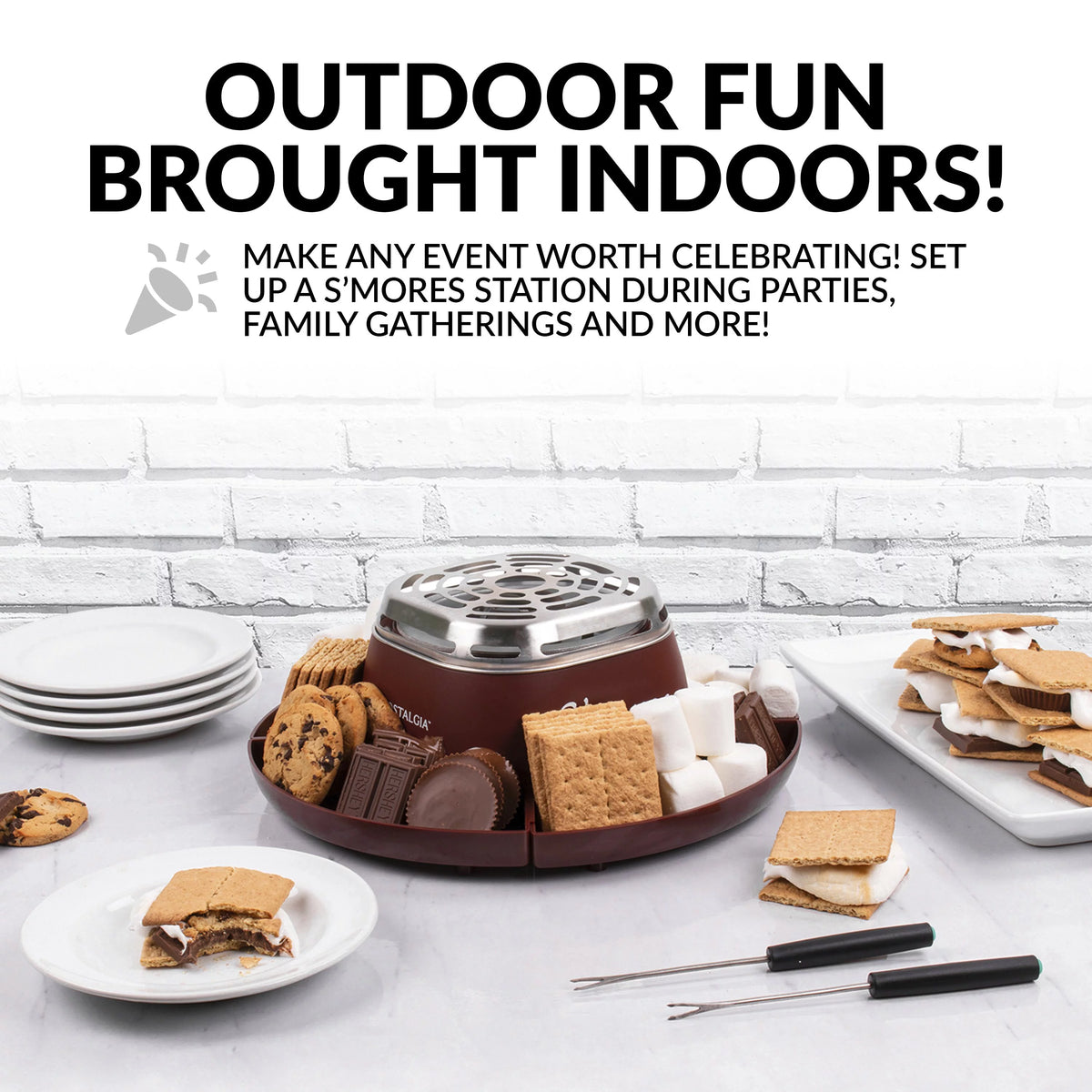 Indoor Electric Stainless Steel S'mores Maker S7695