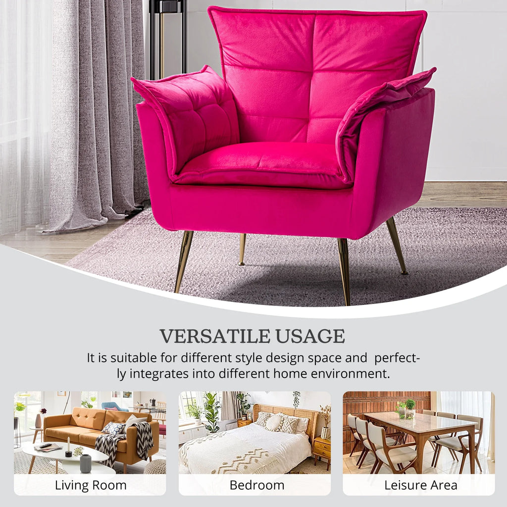 Velvet Tufted Accent Chair Set of 2 M4590