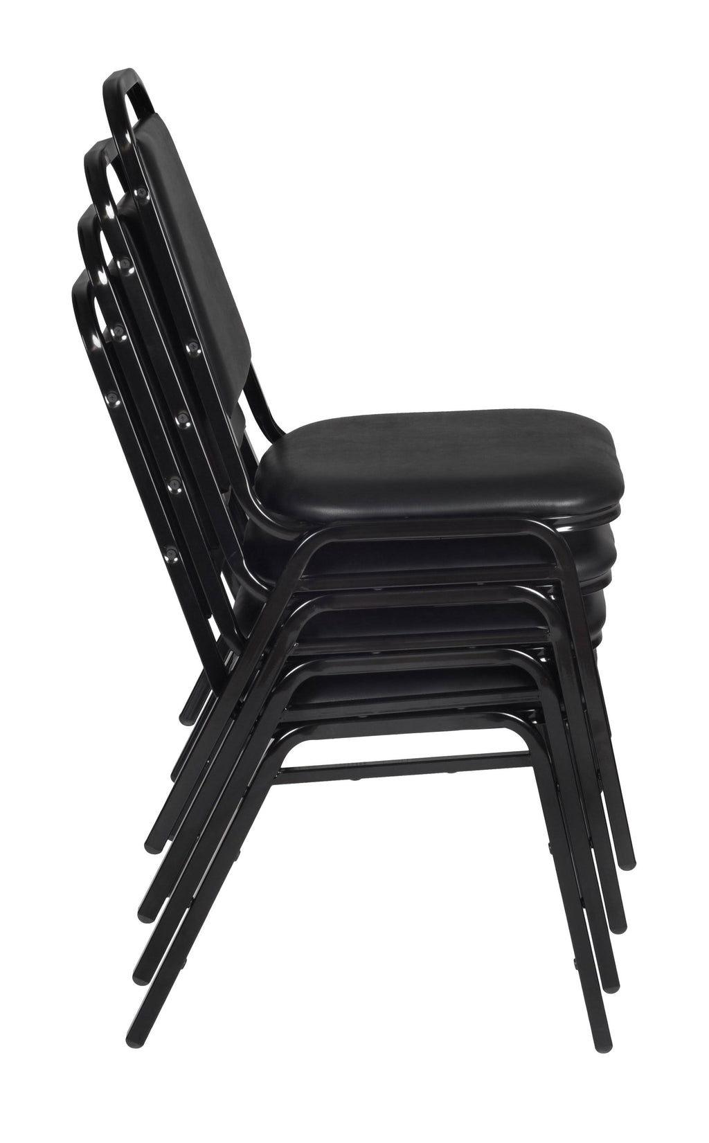 36x22 Square Breakroom Table with 4 Stack Chairs B7213
