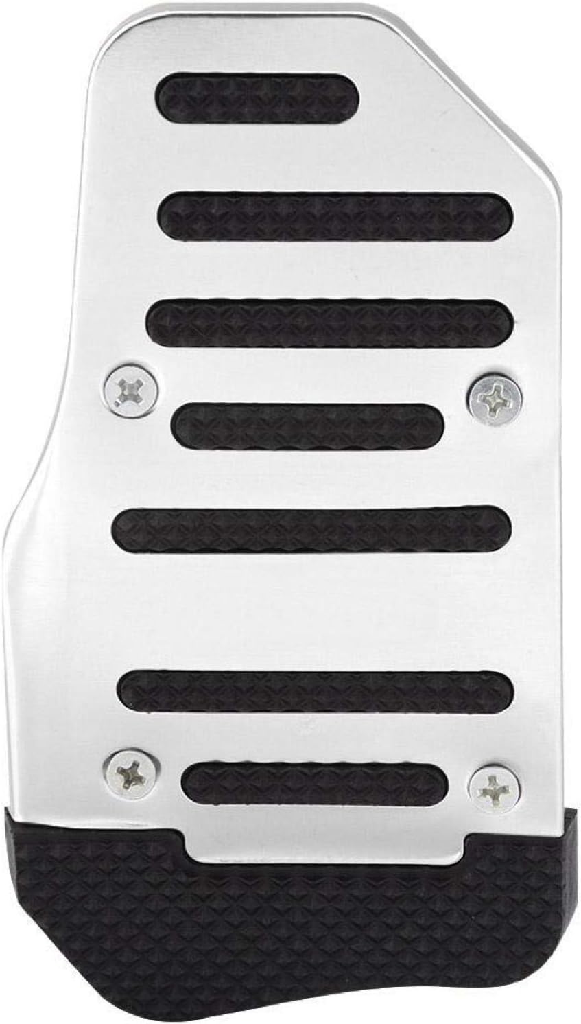 Silver Alloy Nonslip Brake Pedal Cover Accelerator Pad Pack of 2 K249