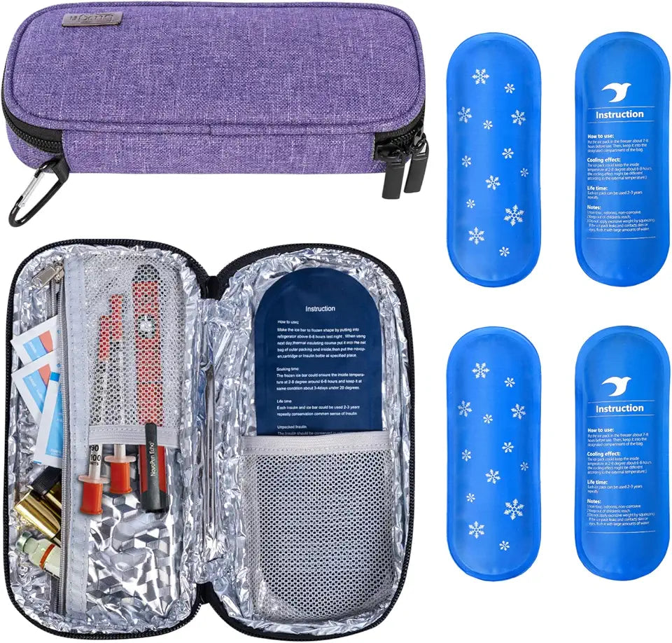 Insulin Travel Case with Reusable Ice Packs, 4 Pack U53393