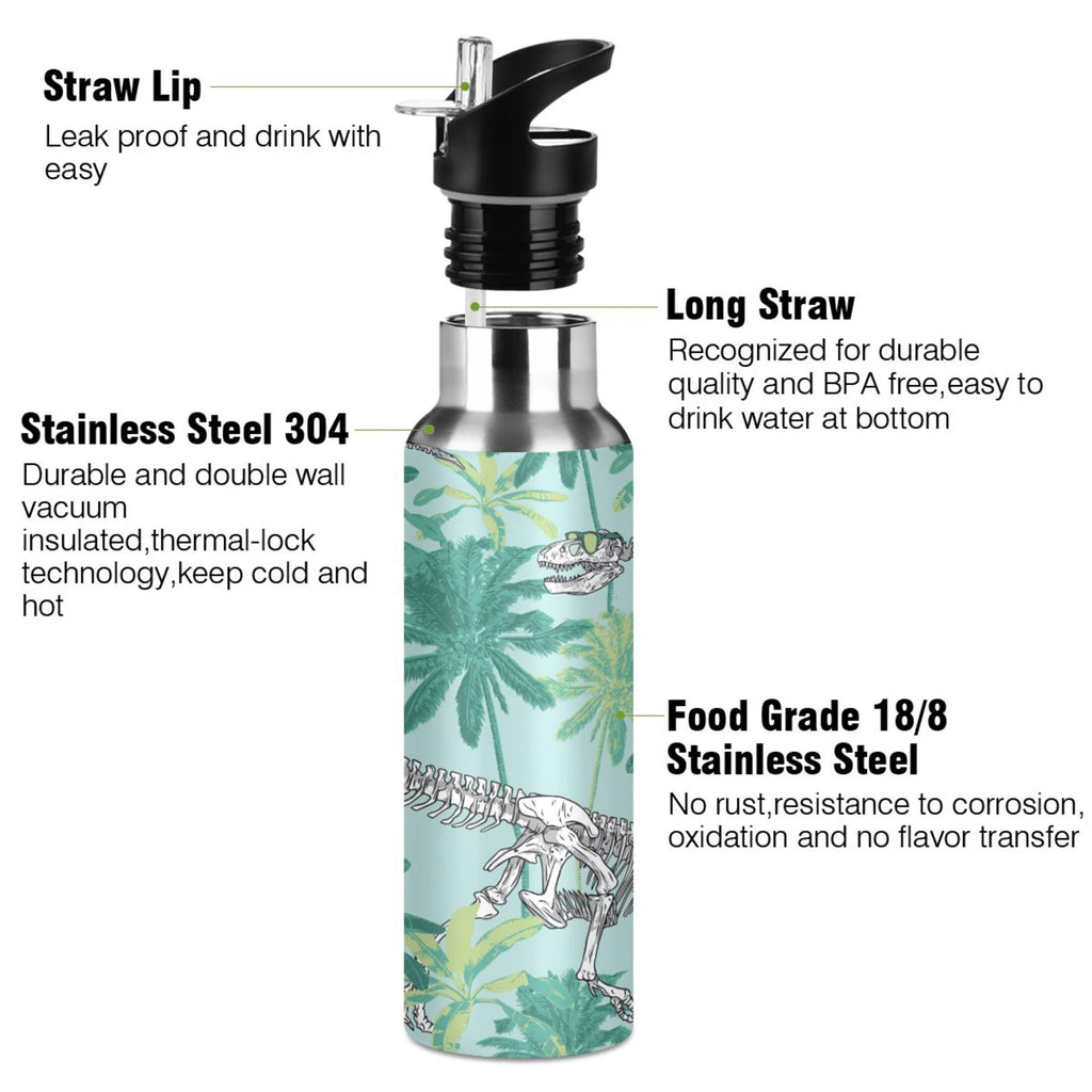 Stainless Steel Water Bottle with Straw Lid Vacuum Insulated 20 OZ T272