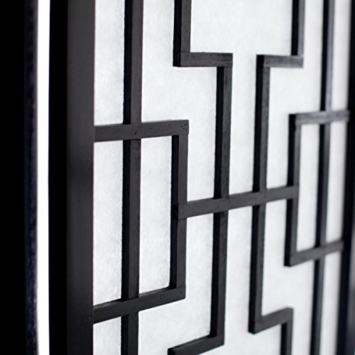 Black 3 Panel Room Divider Screen C438