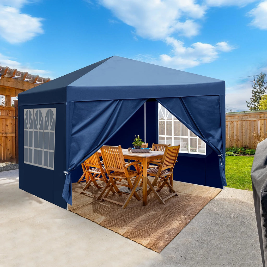 10 x 10 Pop Up Gazebo Canopy Tent with 4 Sidewalls V443651