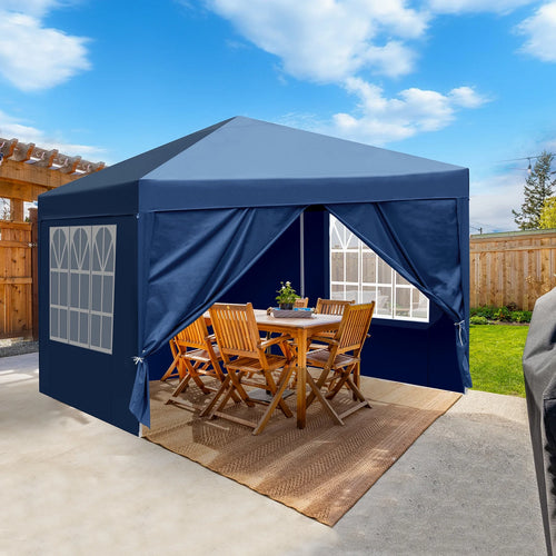 10 x 10 Pop Up Gazebo Canopy Tent with 4 Sidewalls V443651