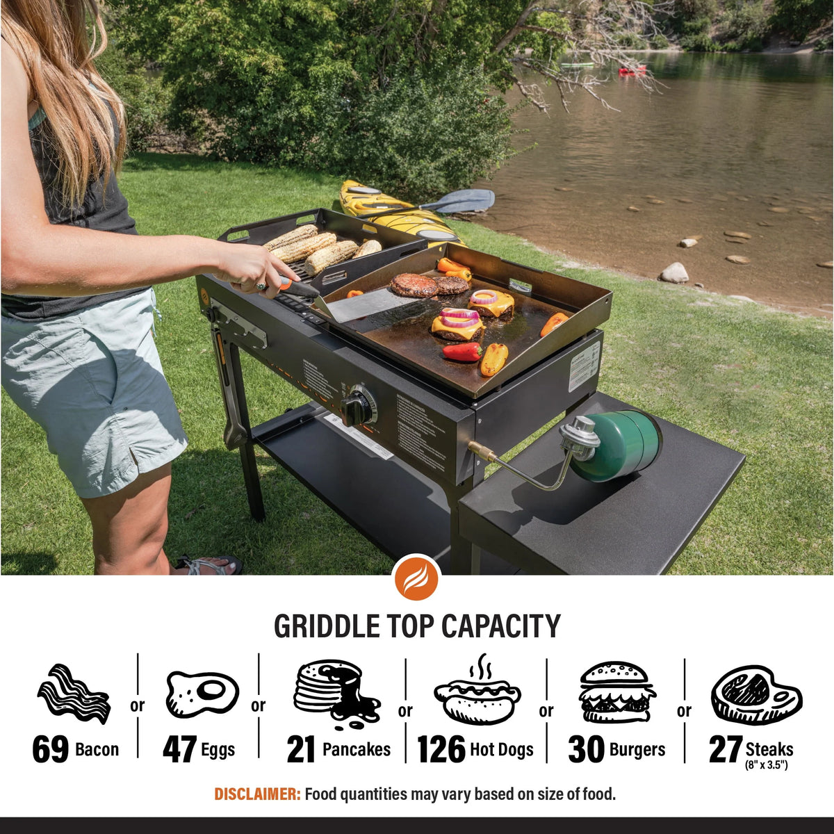 17 Griddle and Charcoal Grill Combo T8297