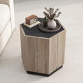 Hexagonal End Table with Drawer V12204