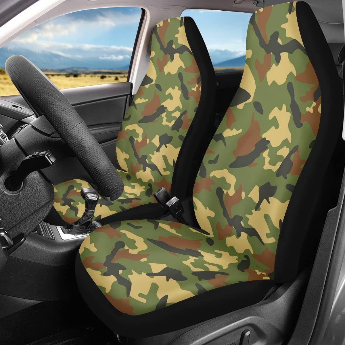 Leopard Print Car Seat Covers, Pack of 2 E7560