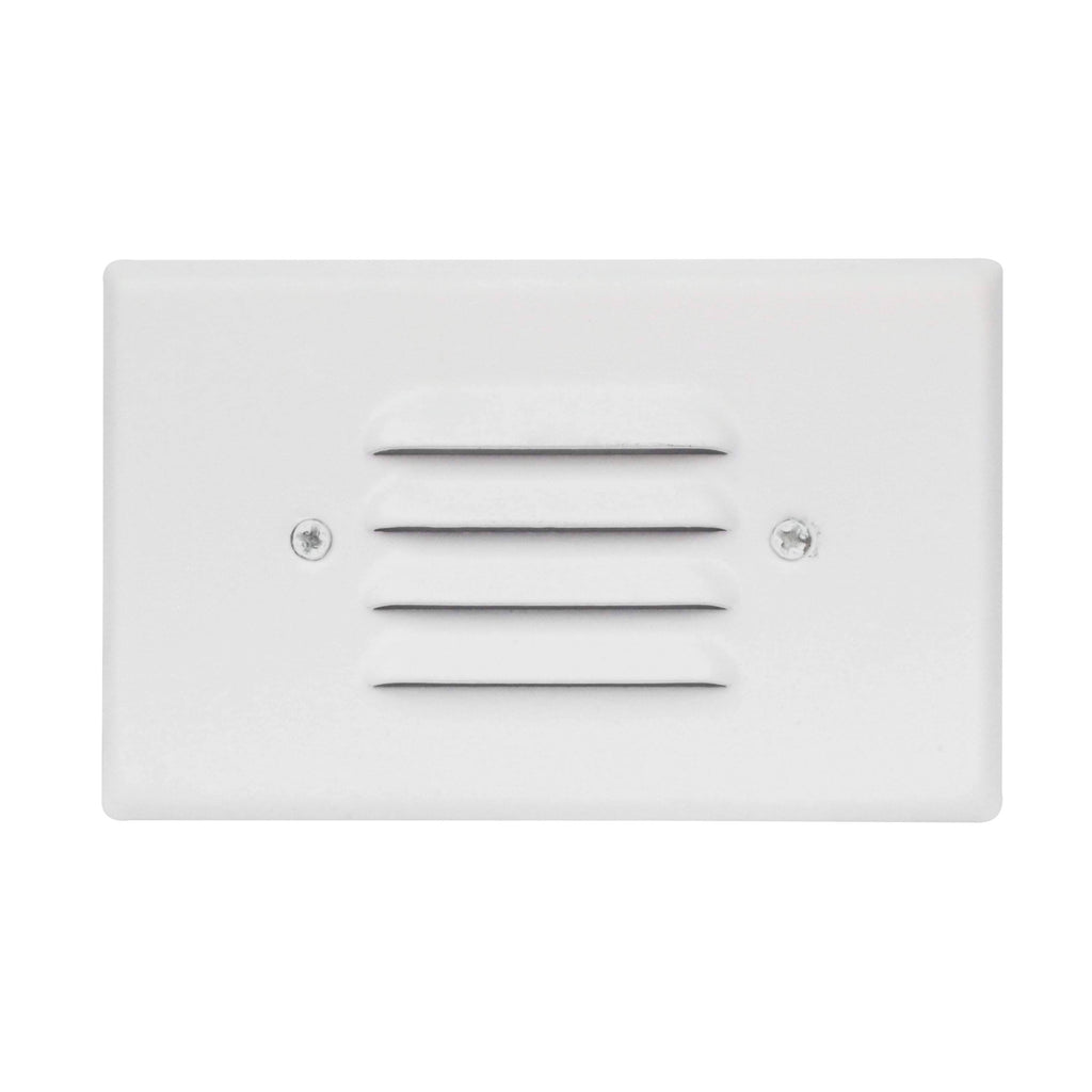 3 Pack White Angled Louver Step Light with Vertical/Horizontal Plate U8324