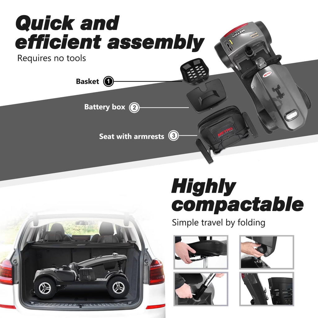 4 Wheels Compact Electric Mobility Scooter Q176