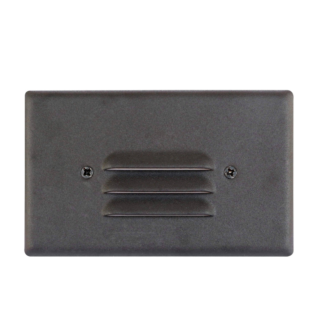 3 Pack White Angled Louver Step Light with Vertical/Horizontal Plate U8324