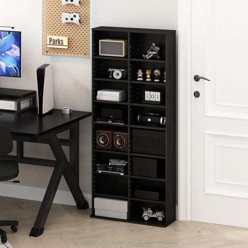 Space Saving Multimedia Storage Tower, White S34010