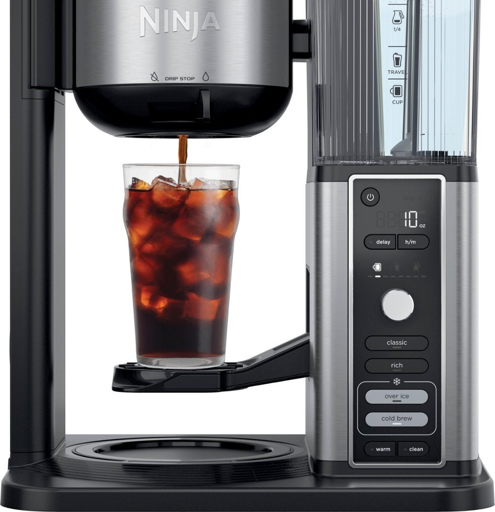 Black 12-cup Drip Coffee Maker with Single Serve Brewing Y970643