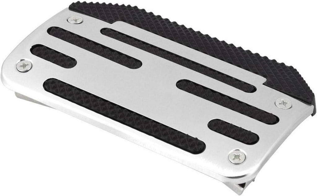 Silver Alloy Nonslip Brake Pedal Cover Accelerator Pad Pack of 2 K249