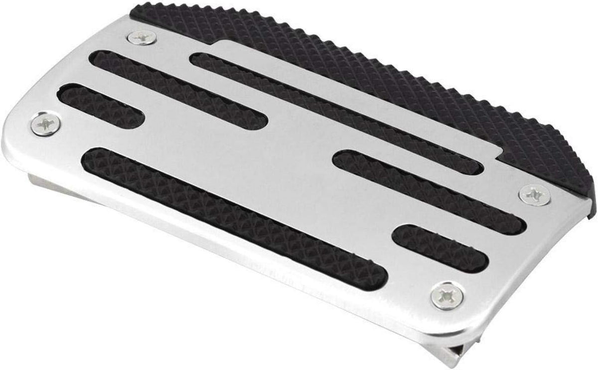 Silver Alloy Nonslip Brake Pedal Cover Accelerator Pad Pack of 2 K249