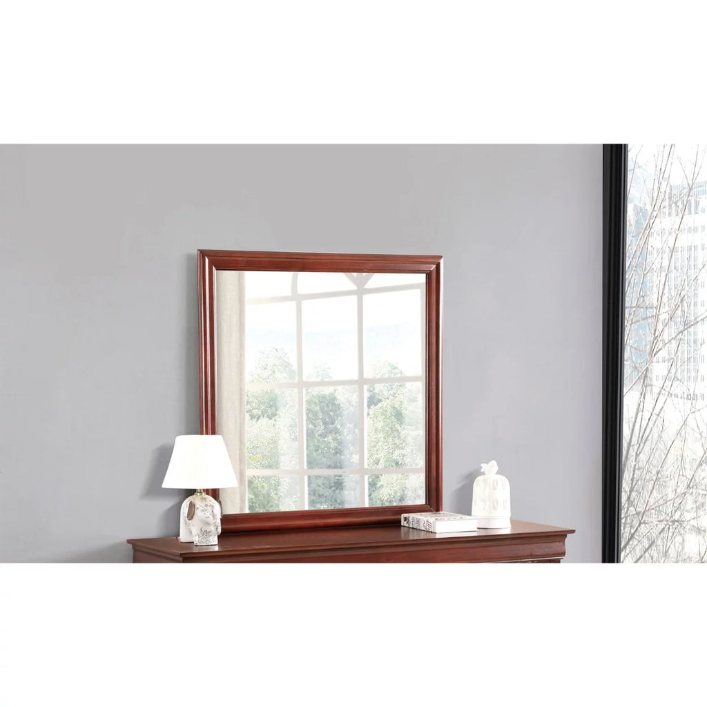 38 in. Square Wood Framed Dresser Mirror T88666