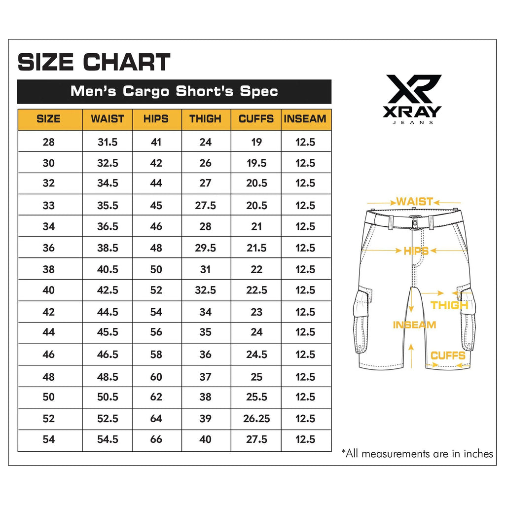 Navy 36 Mens Cargo Shorts Multi Pocket Q57147