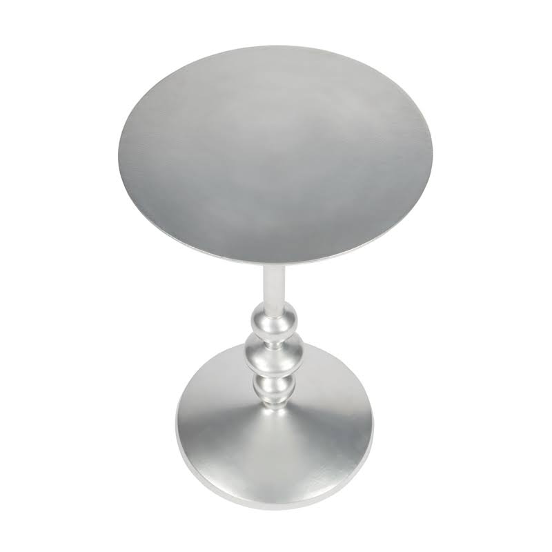 Silver Iron Pedestal End Table G9730