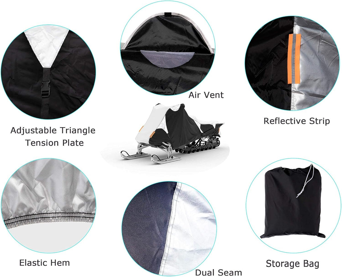 Waterproof Snowmobile Cover Fit up to 115 L22770