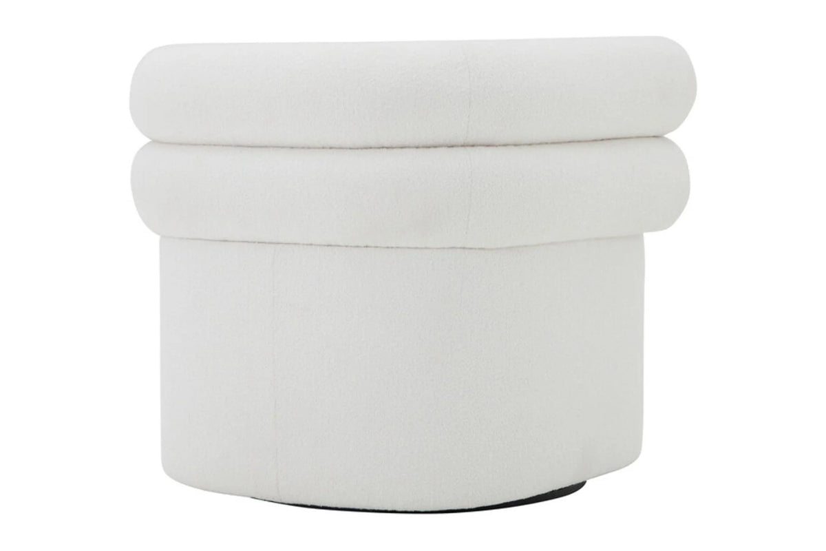 Black Boucle Swivel Chair H658274