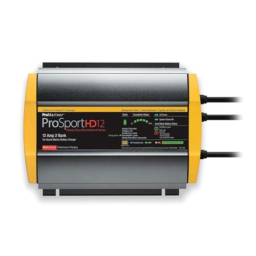 Waterproof Marine Battery Charger, 20 Amp, 3 Bank R559